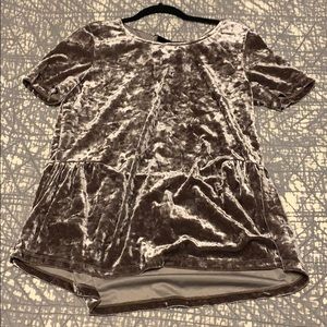 Crushed velvet top